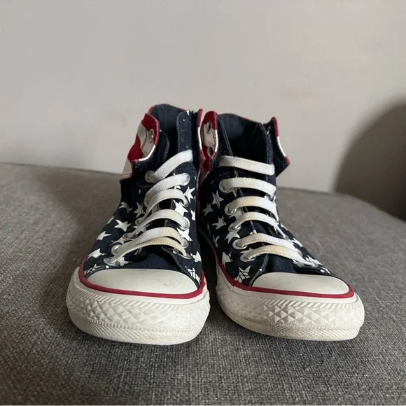 Converse Kids' Star-Spangled High-Tops - Navy, Red, and White - Picture 4 of 5